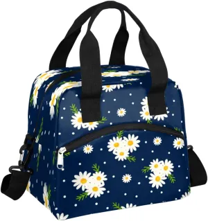 Lunch Bag for Women Men Chrysanthemum Transformation Reusable Durable Insulated Lunch Box for Work Office Picnic Beach Hiking Lunch Tote Bag with Adjustable Shoulder Strap