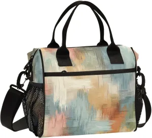 Lunch Bag for Women Men, Flax Texture Reusable Insulated Lunch Box, Large Capacity Leakproof Lunch Cooler Bags for Work Travel Picnic