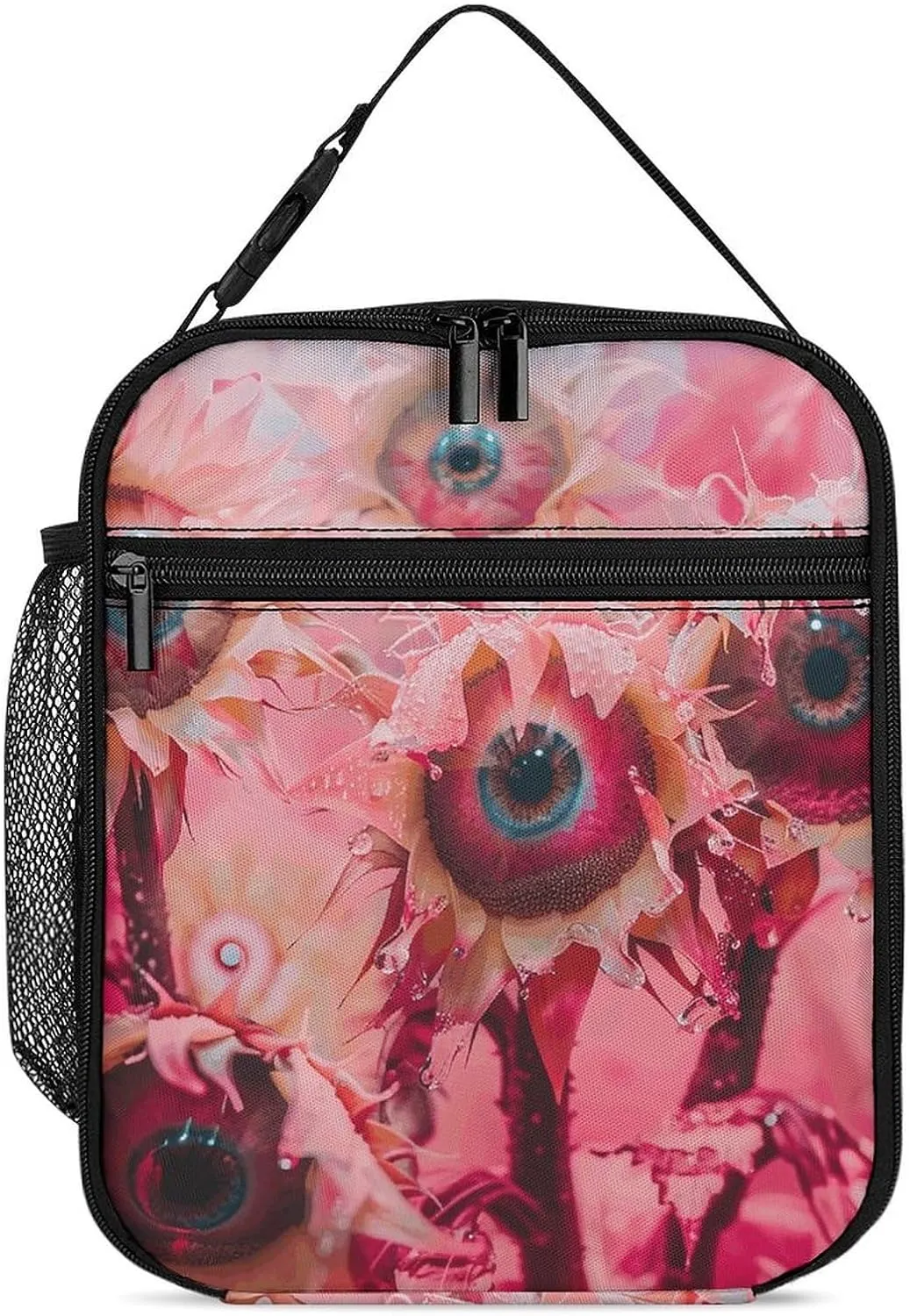 Lunch Bag for Women Men Insulated Lunch Box Red Abstract Blur Leakproof Lunch Tote Bag for Picnic Work Beach