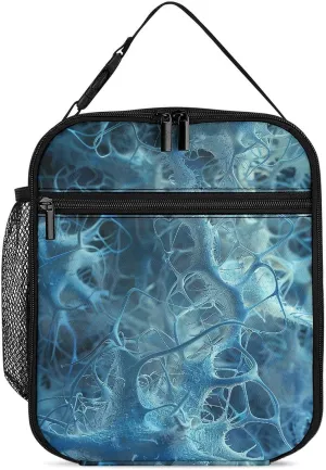 Lunch Bag for Women Men Lunch Box Reusable Blue Neuron Picture Lunch Tote Bag Insulated Cooler Bag
