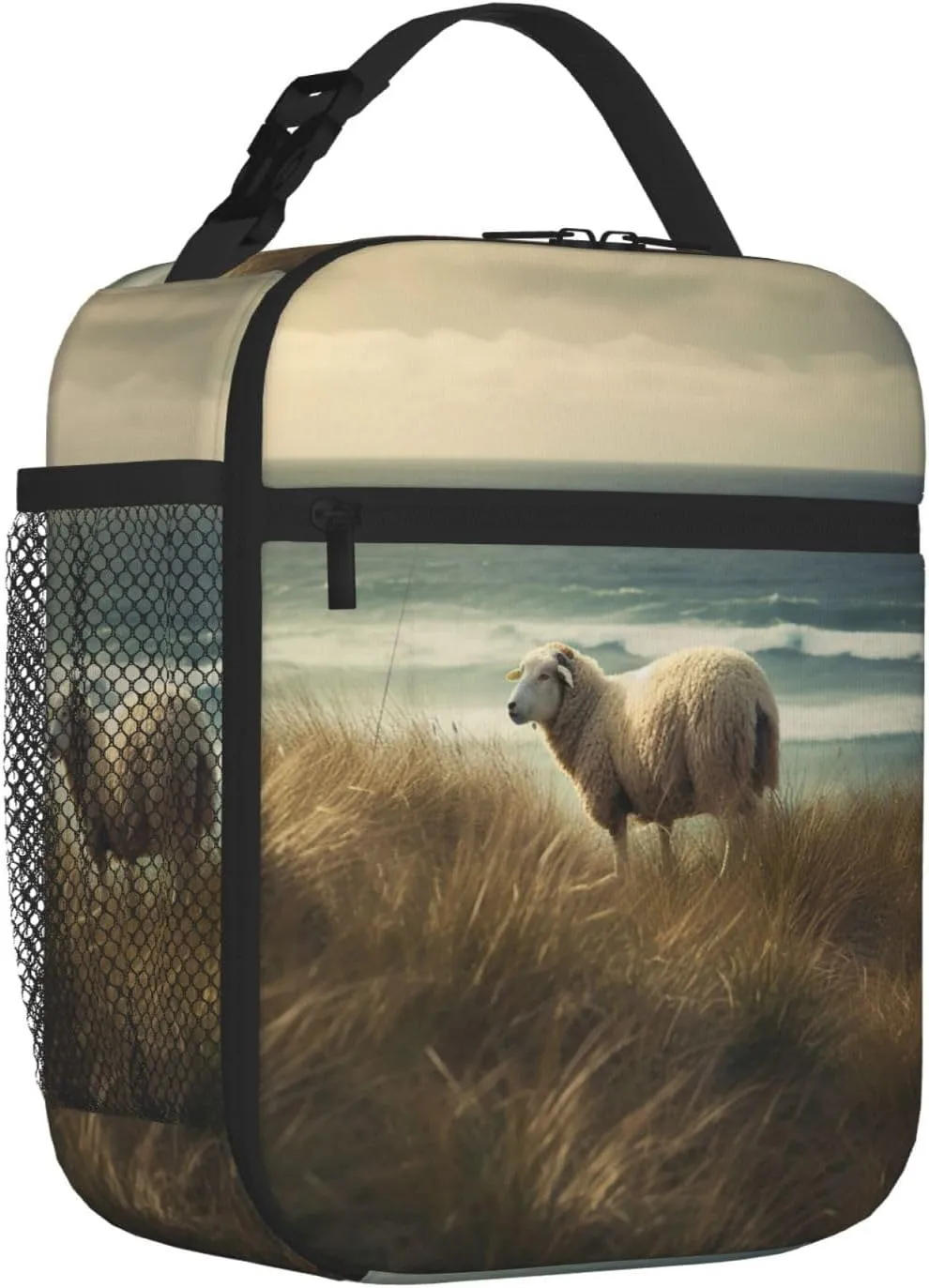 Lunch Bag for Women Men Reusable Insulated Lunch box Sheep Eating Grass Cooler Bag Waterproof Lunch Tote Bags