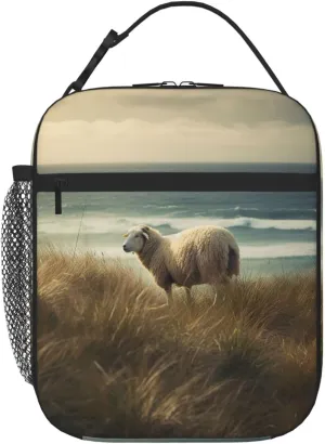 Lunch Bag for Women Men Reusable Insulated Lunch box Sheep Eating Grass Cooler Bag Waterproof Lunch Tote Bags