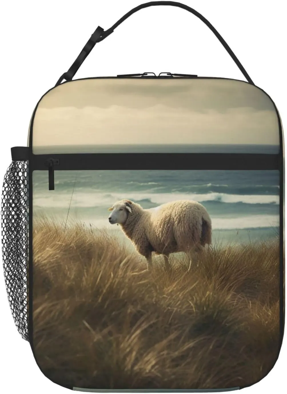 Lunch Bag for Women Men Reusable Insulated Lunch box Sheep Eating Grass Cooler Bag Waterproof Lunch Tote Bags