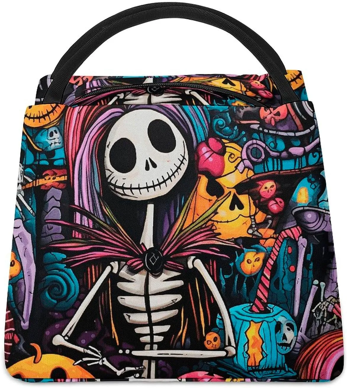 Lunch Bag Insulated Lunch Box for Women Men Cooler Bag Reusable Lunch Bag Complex Collage Lunch Tote Bag for Work
