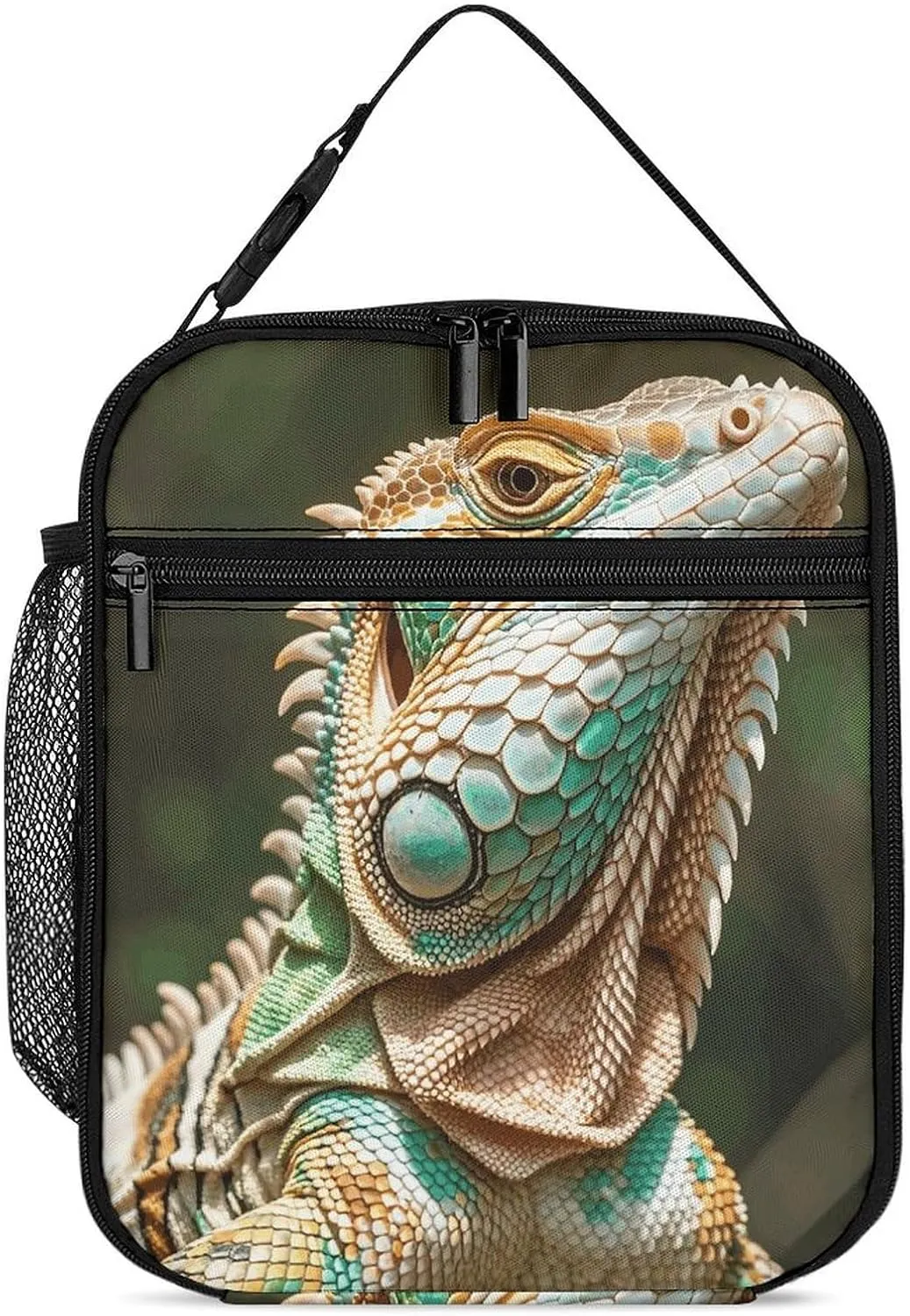 Lunch Bag Insulated Lunch Box for Women Men Reusable Lunch Tote Bags Primitive Wildlife Lizards Lunch Cooler Bag for Work