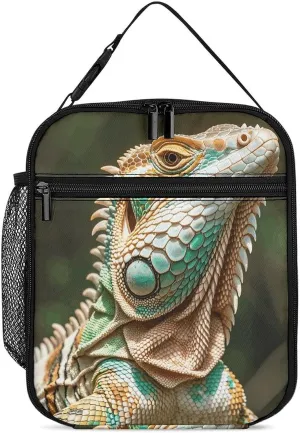 Lunch Bag Insulated Lunch Box for Women Men Reusable Lunch Tote Bags Primitive Wildlife Lizards Lunch Cooler Bag for Work