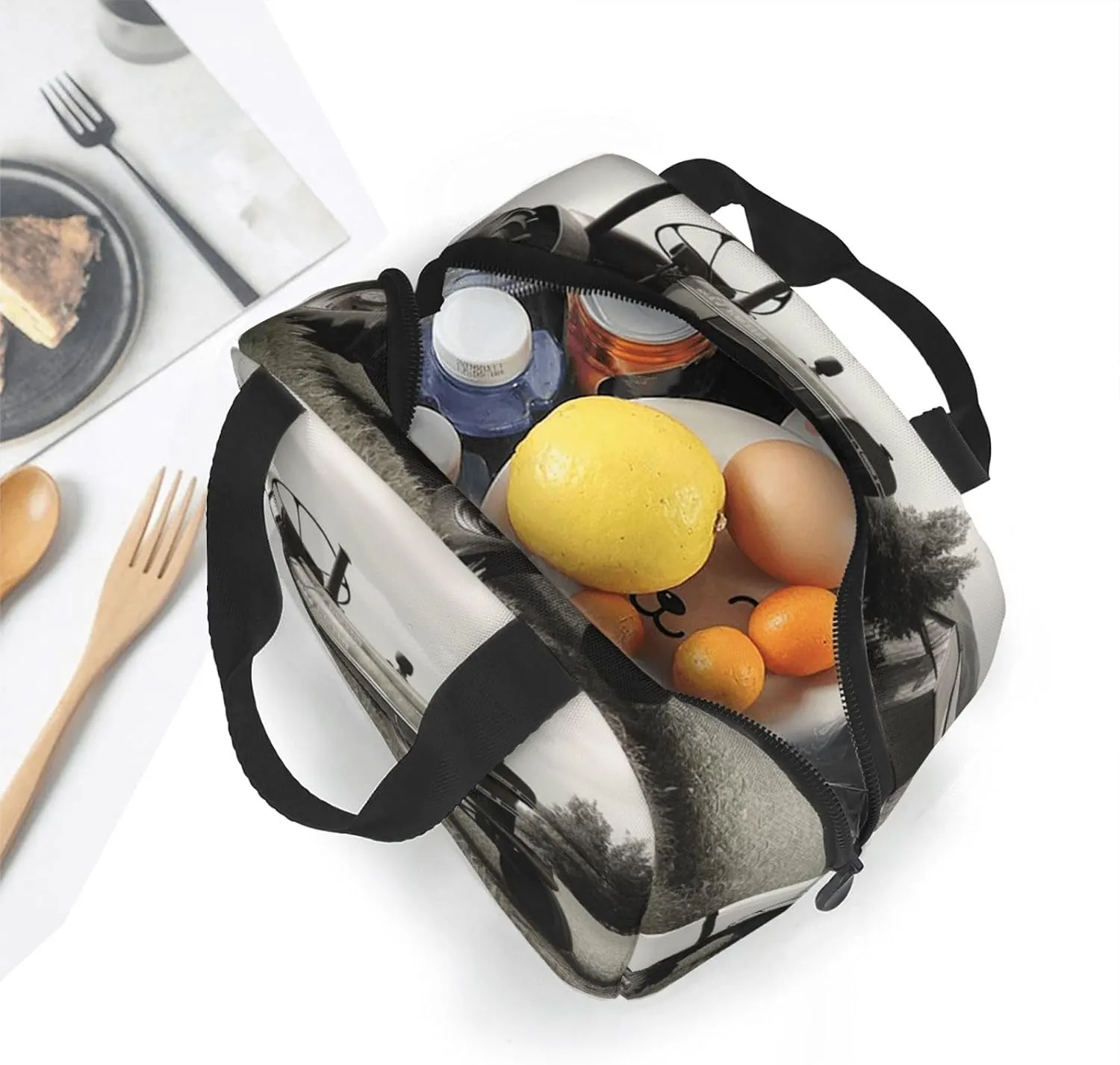 Lunch Bag Insulated Tractor Agriculture Tranquil Lunch Box for Women Men Reusable Lunch Tote Cooler Bag for Office Picnic