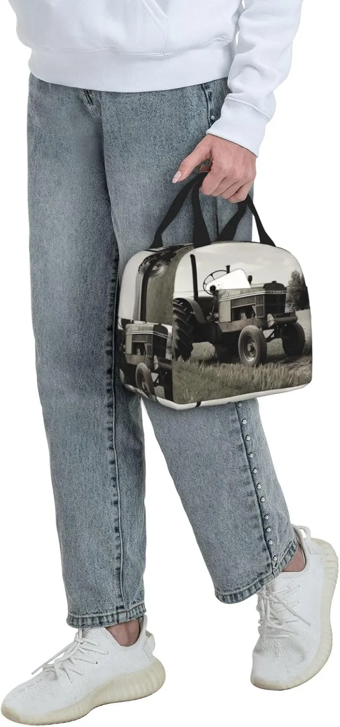 Lunch Bag Insulated Tractor Agriculture Tranquil Lunch Box for Women Men Reusable Lunch Tote Cooler Bag for Office Picnic