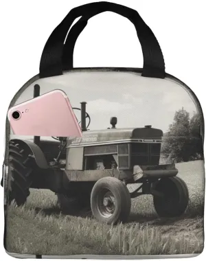 Lunch Bag Insulated Tractor Agriculture Tranquil Lunch Box for Women Men Reusable Lunch Tote Cooler Bag for Office Picnic