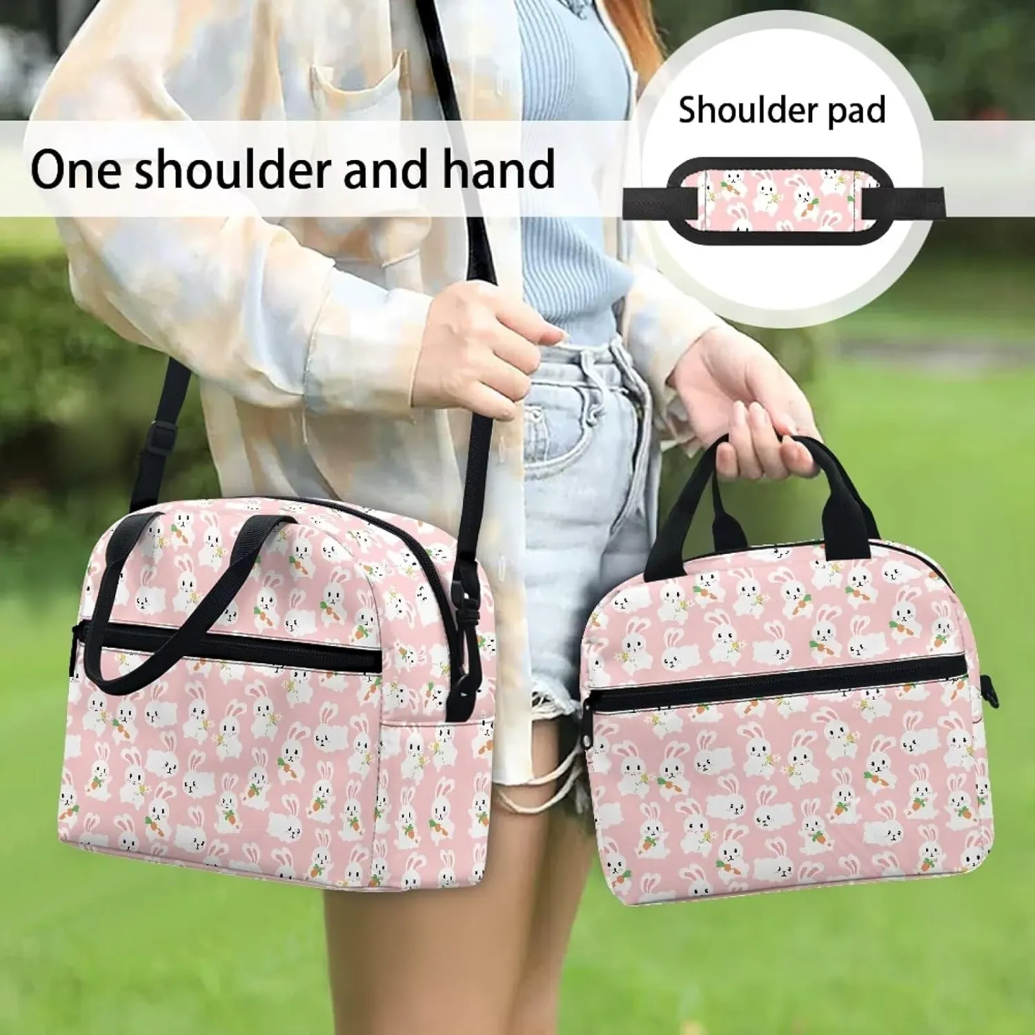 Lunch Bag Lunch Box for Women Men Reusable Insulated Lunch Tote Bag Leakproof Thermal Cooler Sack Food Handbags Case High Capacity for Travel Work School Picnic