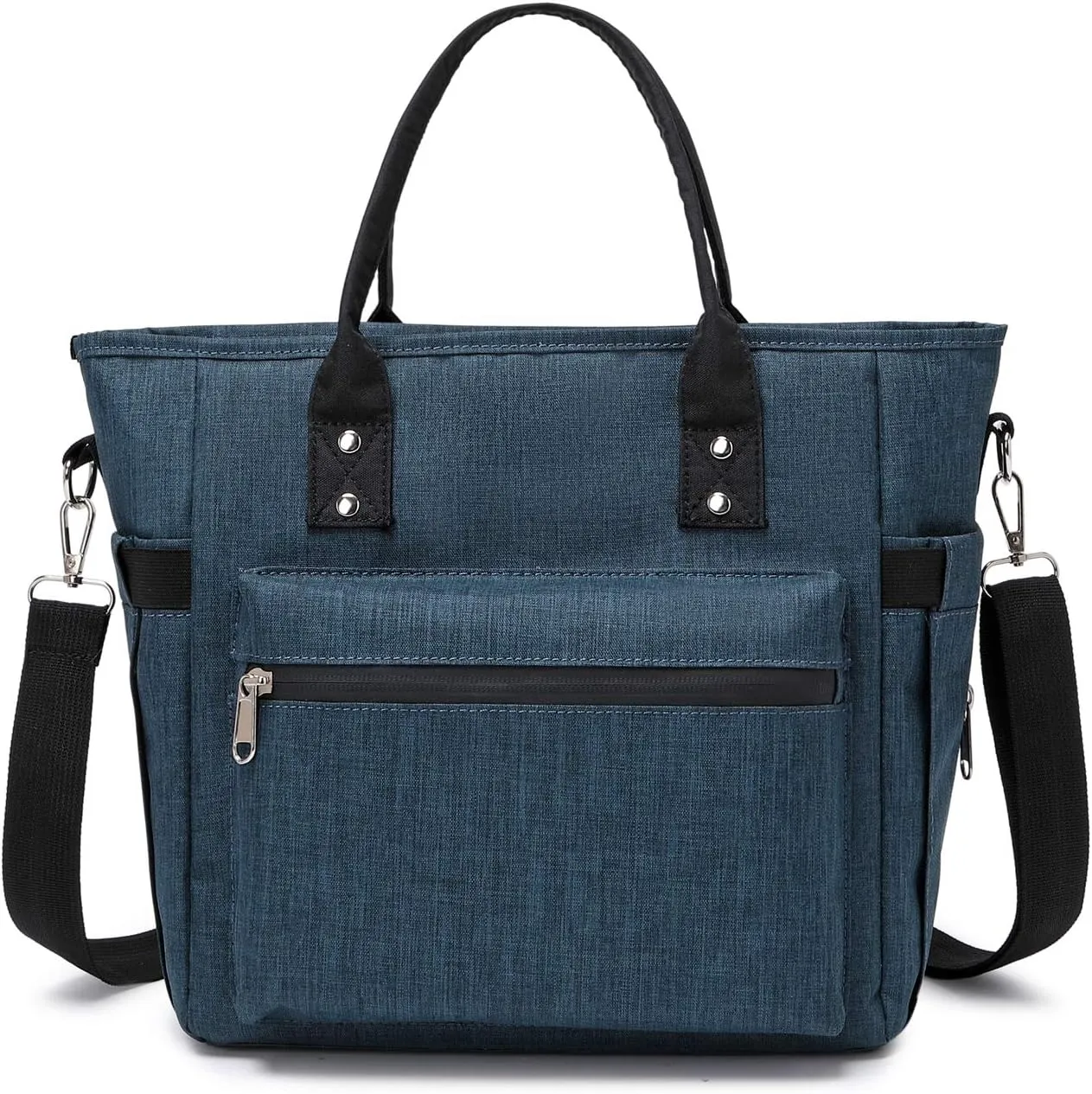 Lunch Bag Reusable For Women Thermal Food Storage Tote Bags Water Resistant Ice Cooler with Long Shoulder Strap Big Volume Lunch Boxes For Men Adult Picnic Working Outing (Navy)