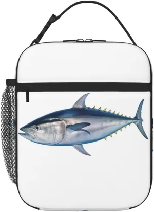 Lunch Bag Reusable Lunch Box for Women Men Leakproof Cooler Bag Tuna Thunnus Insulated Lunchbox Portable Handbag for Travel Work Picnic