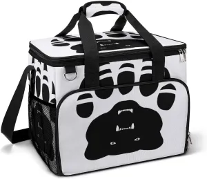 Lunch Bag Women & Men - Library Bookshelf Vintage Large Insulated Lunch Bag Reusable Lunch Box, for Travel And Picnic (Bear Clan Native American)