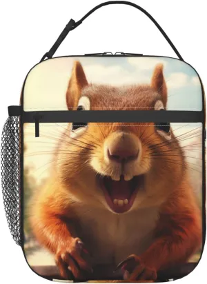 Lunch Box for Adults Women Girls Boys Kids Cute Squirrel Lunch Box Insulated Cooler Reusable Lunch Bag Container Gifts for Work Office Picnic Travel School