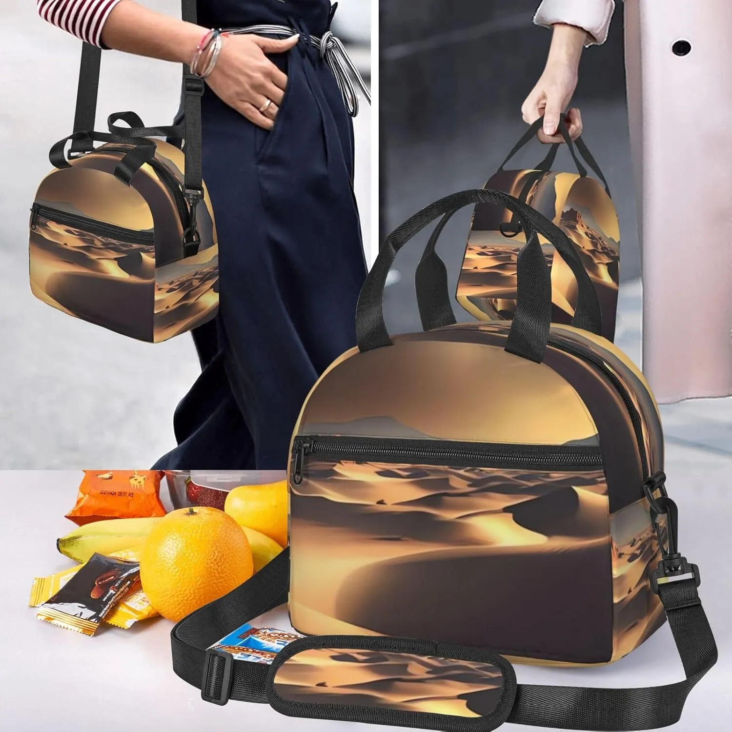 Lunch box for Women Insulated Lunch bag Sahara Desert Lunchbox for Work Picnic Portable Lunch tote