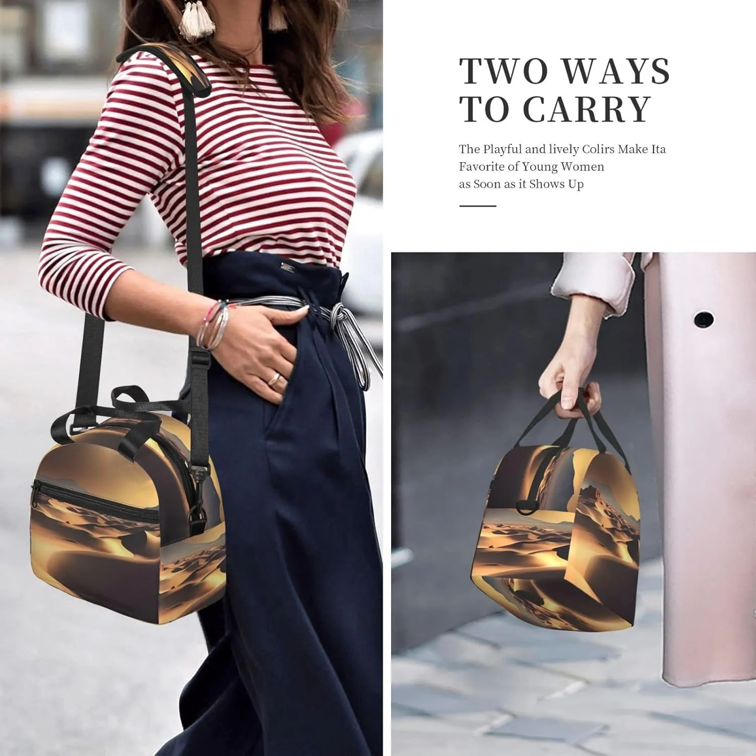 Lunch box for Women Insulated Lunch bag Sahara Desert Lunchbox for Work Picnic Portable Lunch tote