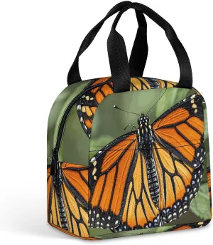 Lunch Box Monarch Butterflly Lunch Bags for Women Men Reusable Lunchbox Leakproof Tote Bag for Office Work Picnic Hiking