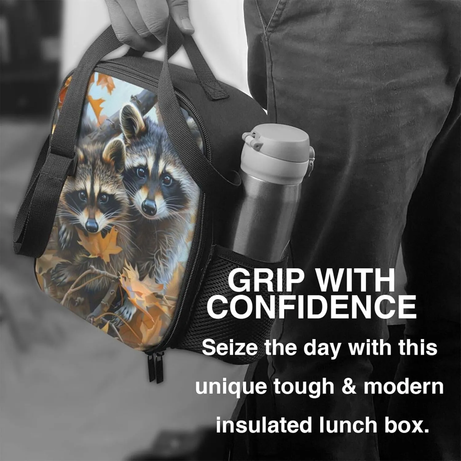 Lunch Box Sloth Lunch Bag Women Men Lunch Tote Bag Portable With Adjustable Shoulder Strap Reusable Insulated Cooler for Work Offices Camping Picnic Beach Hiking