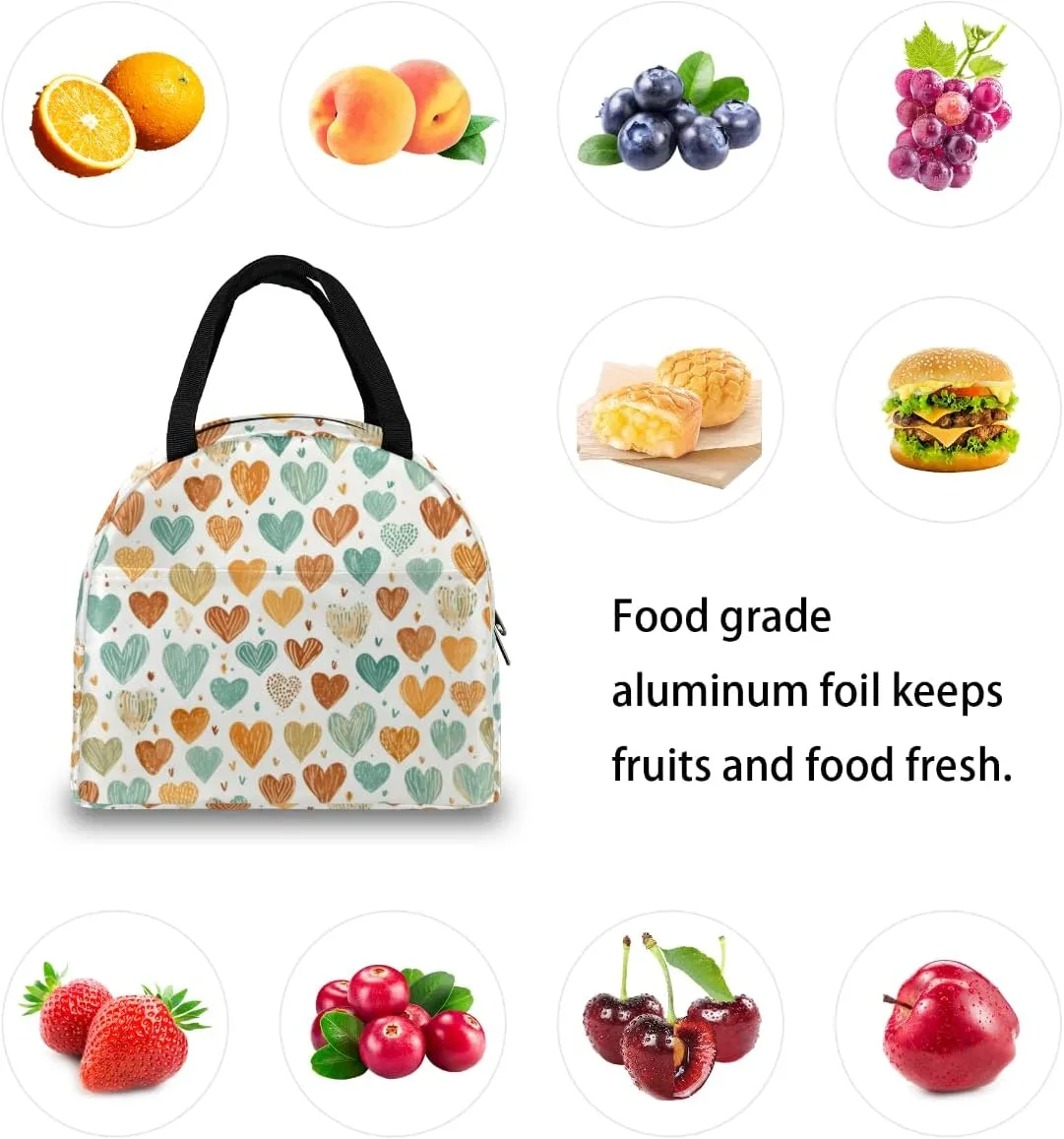 Lunch Tote Bag Romance Funny Pattern Reusable Insulated Bags Waterproof Adult Portable Meal Cooler Pack for Women Men Picnic Office Work Travel