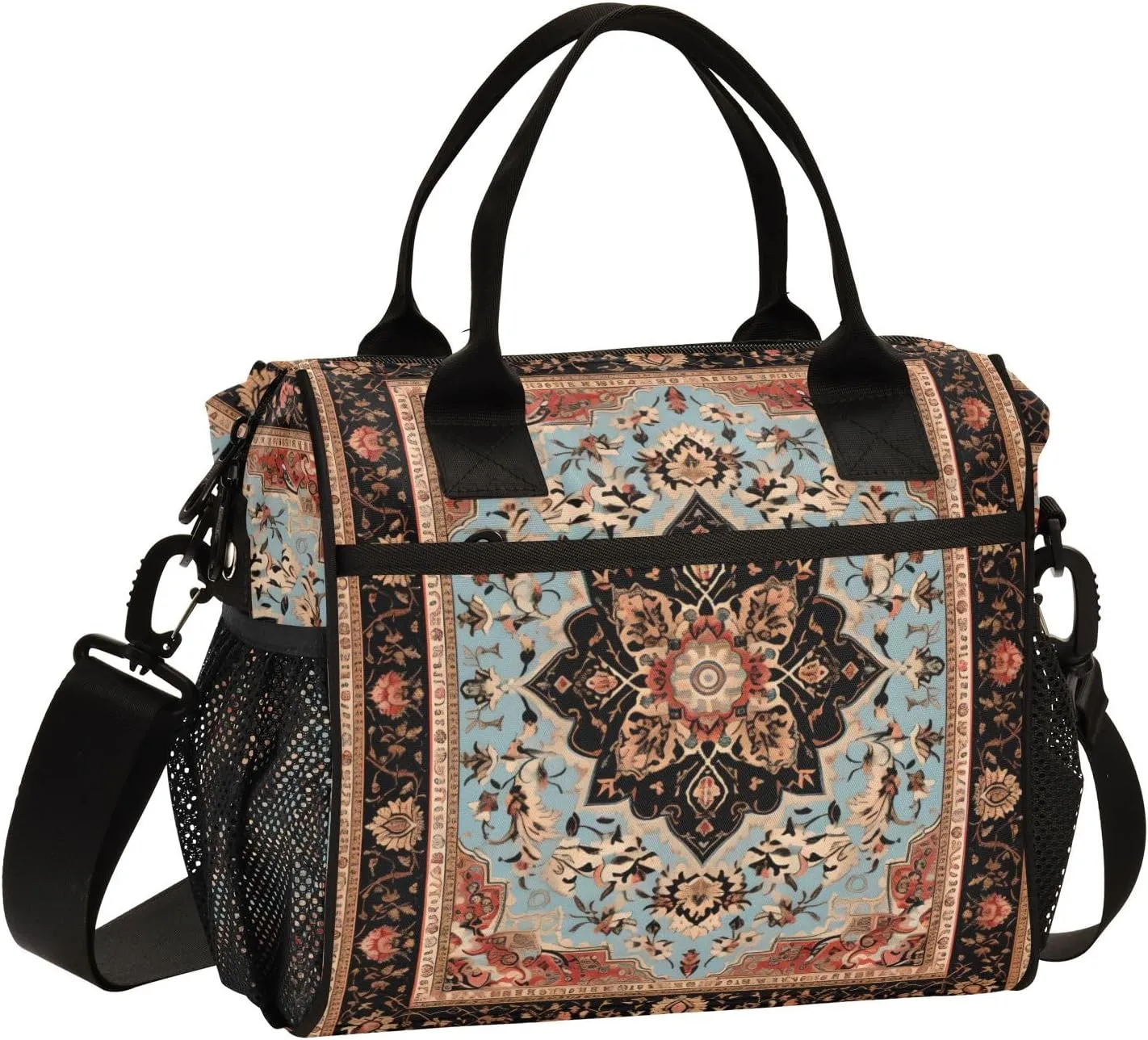 Lunch Tote Bags for Men lunch Box Lunch Cooler Bag Large Work Arabian Arabic Pattern Leakproof Office Picnic Travel Lunch Bag M