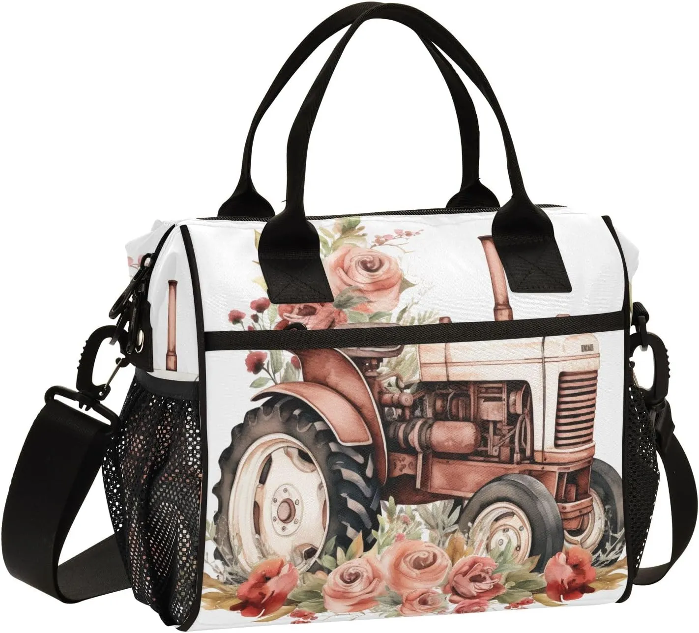 Lunch Tote Bags for Men lunch Box Lunch Cooler Bag Large Work Steam Engine Leakproof Office Picnic Travel Lunch Bag M