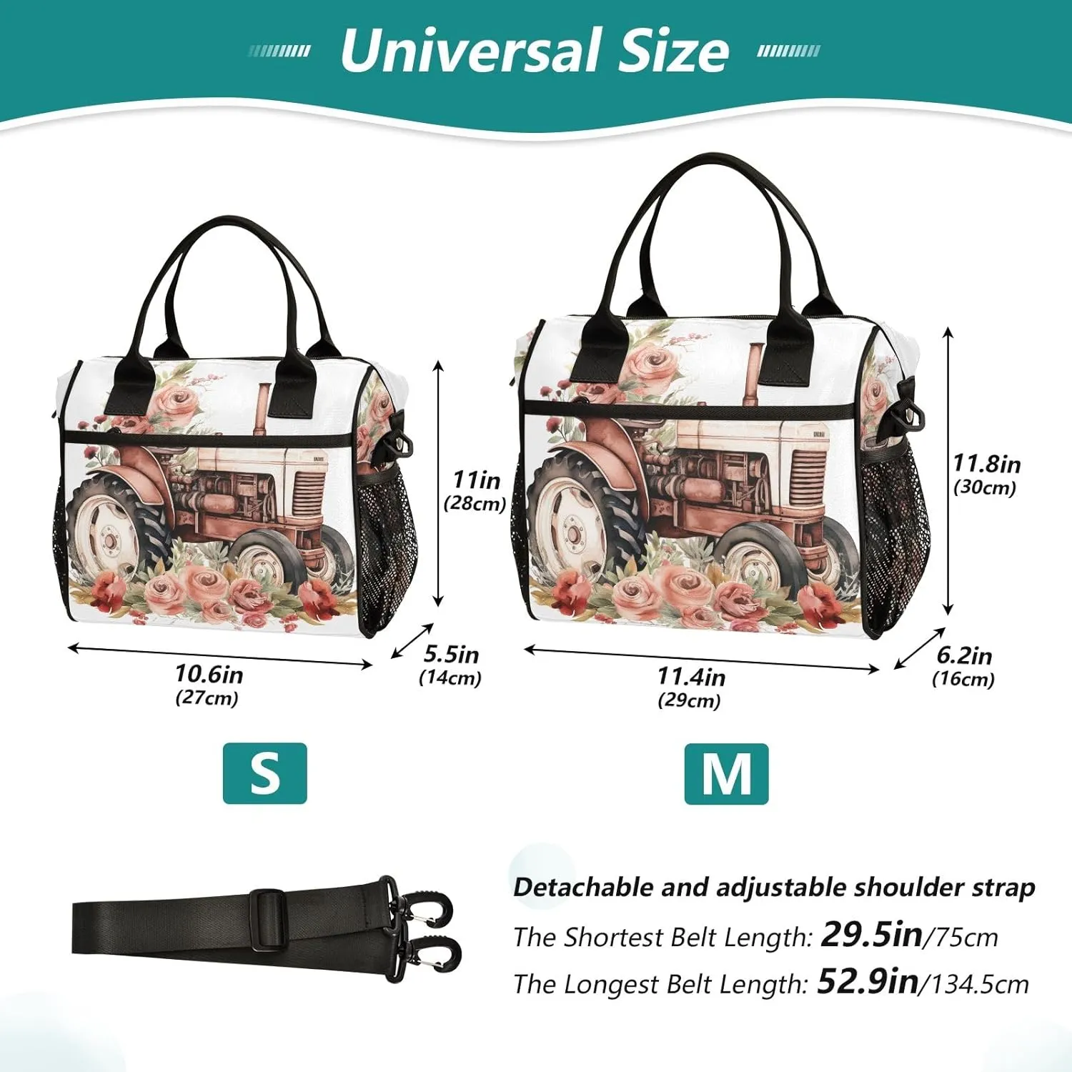 Lunch Tote Bags for Men lunch Box Lunch Cooler Bag Large Work Steam Engine Leakproof Office Picnic Travel Lunch Bag M