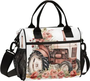 Lunch Tote Bags for Men lunch Box Lunch Cooler Bag Large Work Steam Engine Leakproof Office Picnic Travel Lunch Bag M