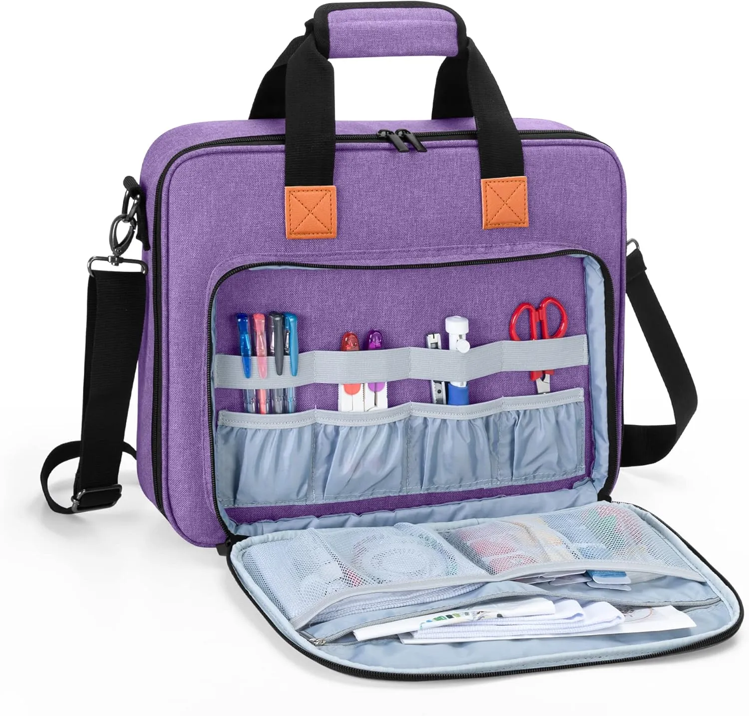 LUXJA Embroidery Project Bag, Embroidery Kits Storage Bag (Bag Only), Purple