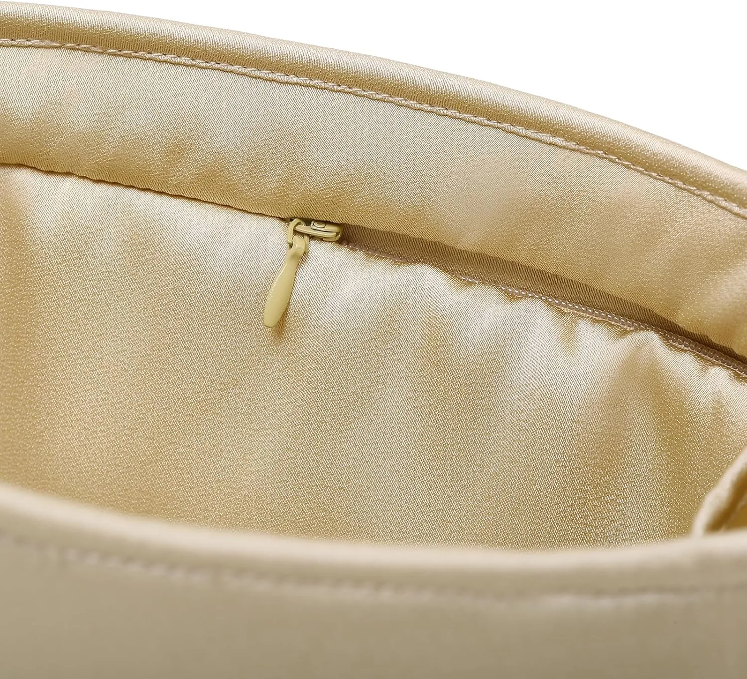 Luxury Silk Purse Organizer for Birkin 25 - Silky Smooth Handbag Insert with Hidden Zipper, Lightweight and Supportive Tote Shaper for Elegant Storage（White）