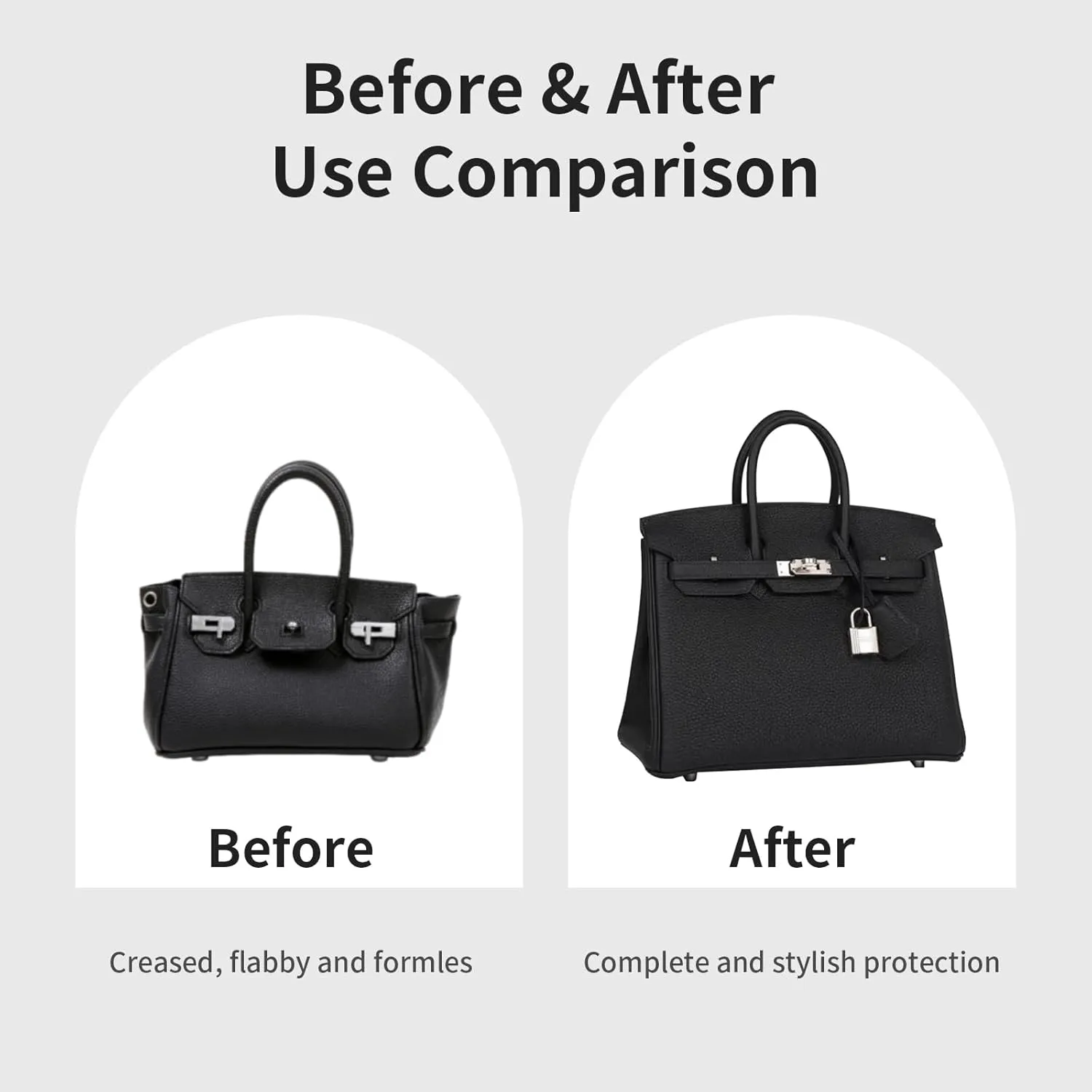 Luxury Silk Purse Organizer for Birkin 35 Silky Smooth Handbag Insert with Hidden Zipper, Lightweight and Supportive Tote Shaper for Elegant Storage (Black)