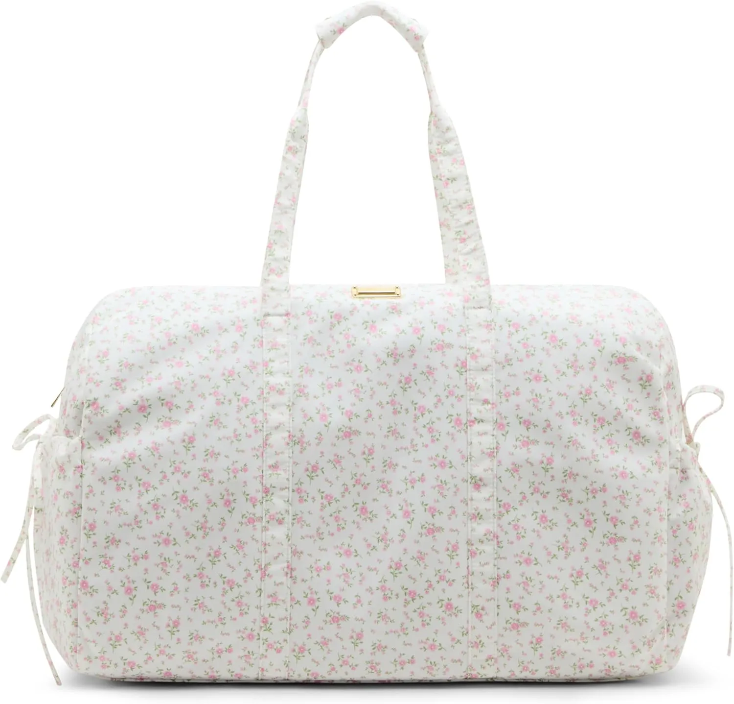 Madden Girl Women's Cass Bag, White Floral, Medium Size Duffle