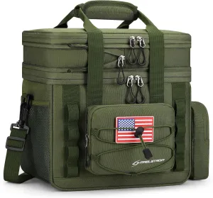 Maelstrom Tactical Lunch Box, 23 L Insulated Lunch Bag for Men, Expandable Double Deck Lunch Cooler Bag,Large Leakproof Soft Lunch Tote with Detachable MOLLE Bags, for Adult Women Work,Picnic