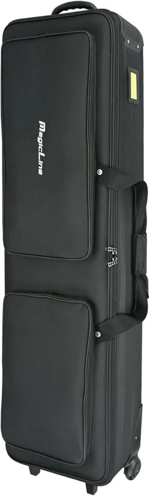 MagicLine Hard Shell Rolling Keyboard Case 52.4"x13.4"x6.7" for 88 Note Keyboards and Electric Pianos, 88 Key Keyboard Rigid Case Bag with Wheels