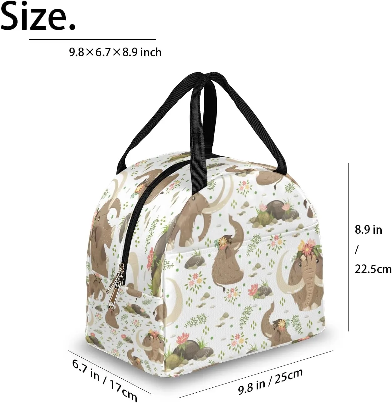 Mammoth Lunch Bag for Women Men Adult Insulated Leakproof Lunch Box with Pocket Reusable Thermal Cooler Lunch Tote Bags for Work Office Picnic Travel Beach