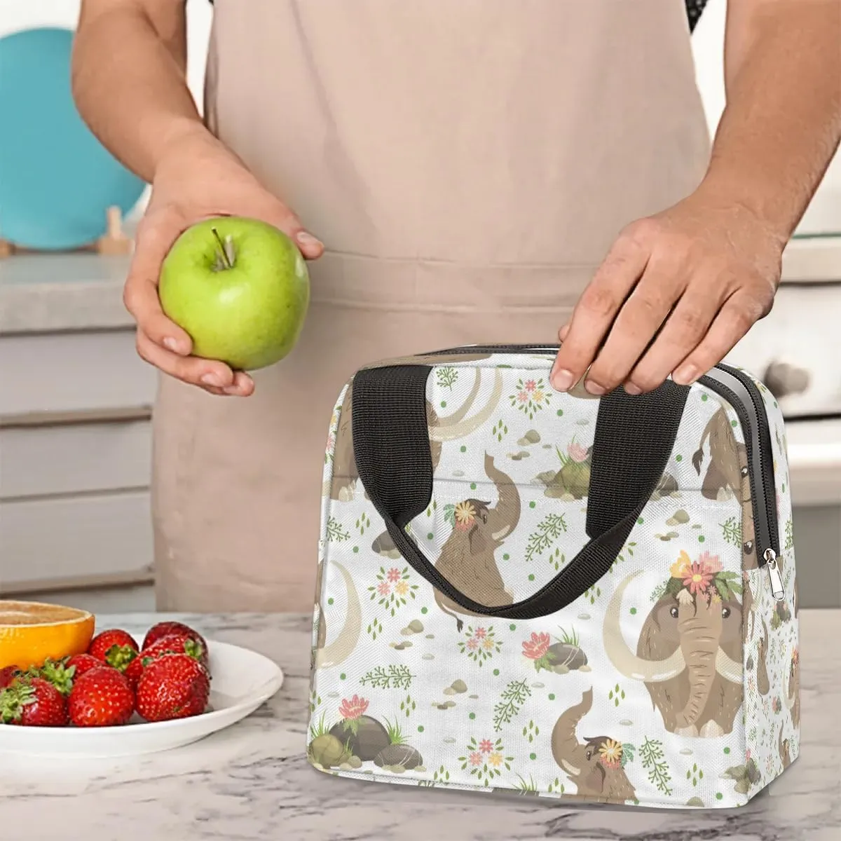 Mammoth Lunch Bag for Women Men Adult Reusable Insulated Lunch Box Large Capacity Leakproof Thermal Cooler Lunch Tote Bags for Work Office Picnic Travel Beach
