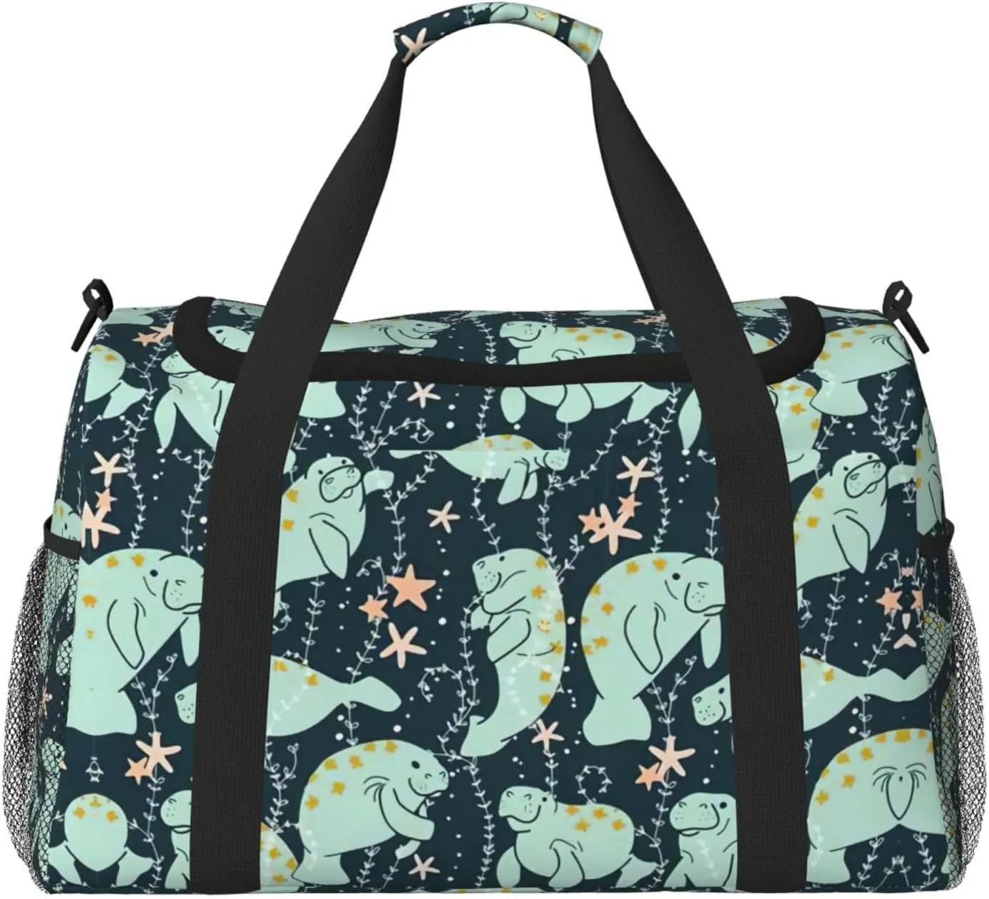 Manatee Animals Calf print Personal Item Bag Large Duffel Bag Travel Bag Weekender Bag Gym Bag Tote Duffel bag