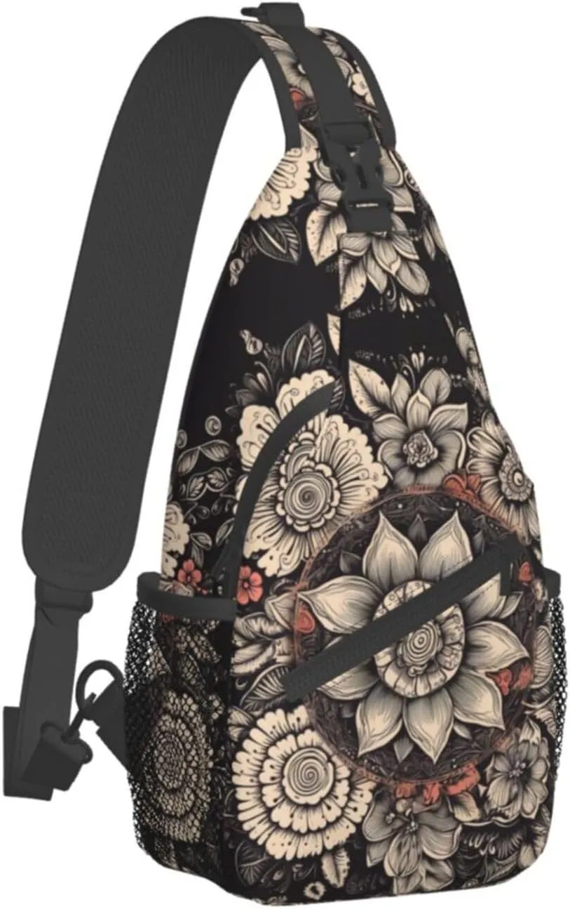 Mandala Sling Backpack Chest Bag Crossbody Shoulder Bag Gym Cycling Travel Hiking Daypack For Men Women