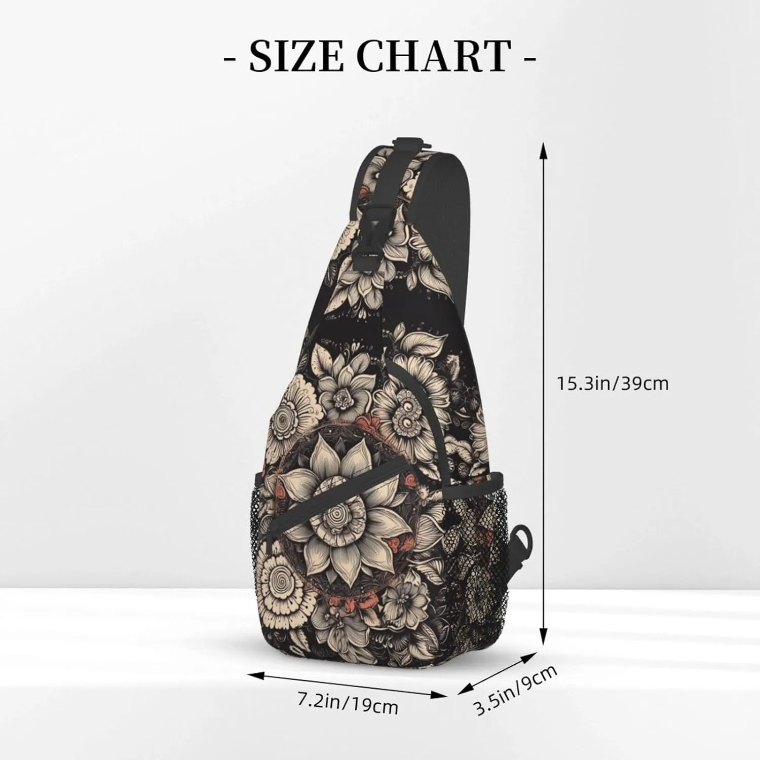 Mandala Sling Backpack Chest Bag Crossbody Shoulder Bag Gym Cycling Travel Hiking Daypack For Men Women