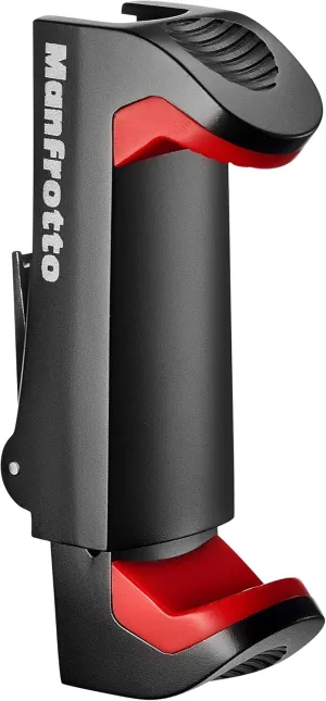 Manfrotto Universal Smartphone Clamp, Pro Version (MCPIXI), for Mini Camera Tripod, Table Tripod,Compact Tripod, Vlogging, Black
