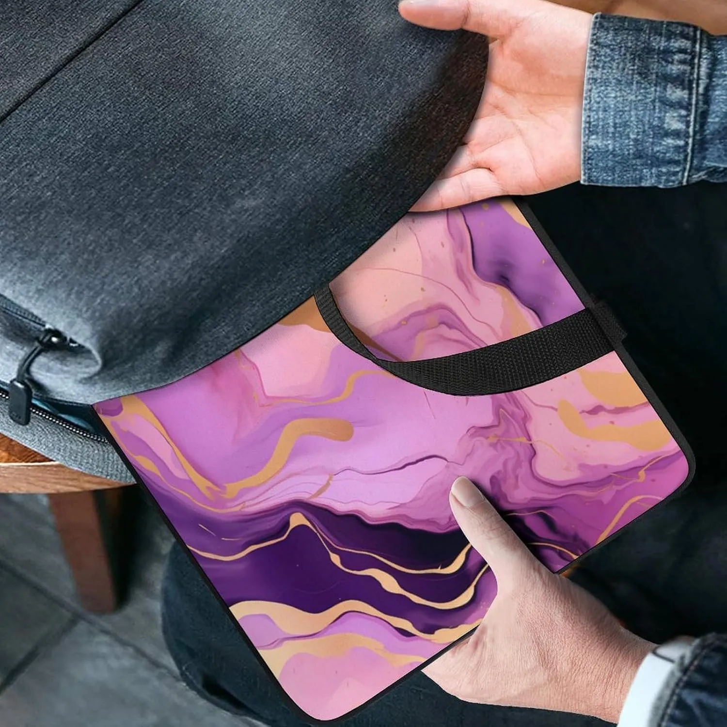 Marble Backdrop Abstract Texture Laptop Bag Lightweight Computer Bag Laptop Carrying Case Handbag for Work Business