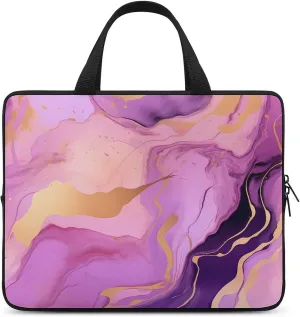 Marble Backdrop Abstract Texture Laptop Bag Lightweight Computer Bag Laptop Carrying Case Handbag for Work Business