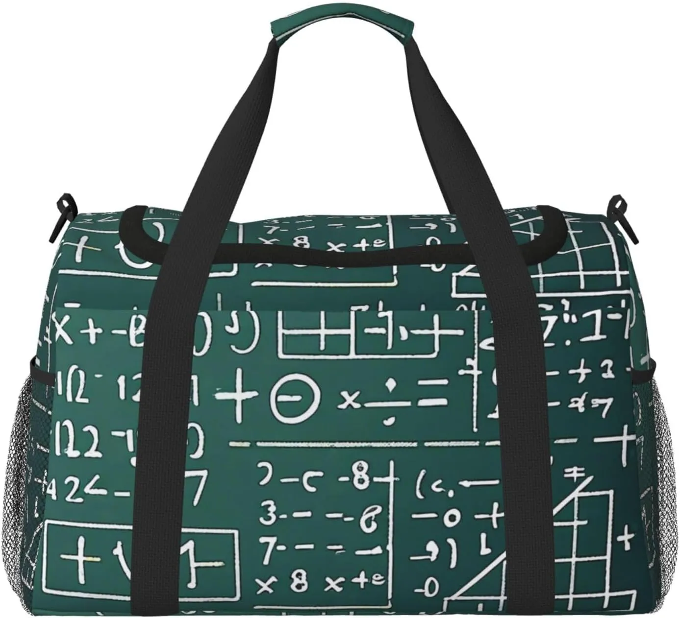 Math Formula Print Travel Duffel Bag for Men & Women, Foldable Travel Bags and Spacious Weekender Tote Bag for Storage Toiletry Luggage Personal Item