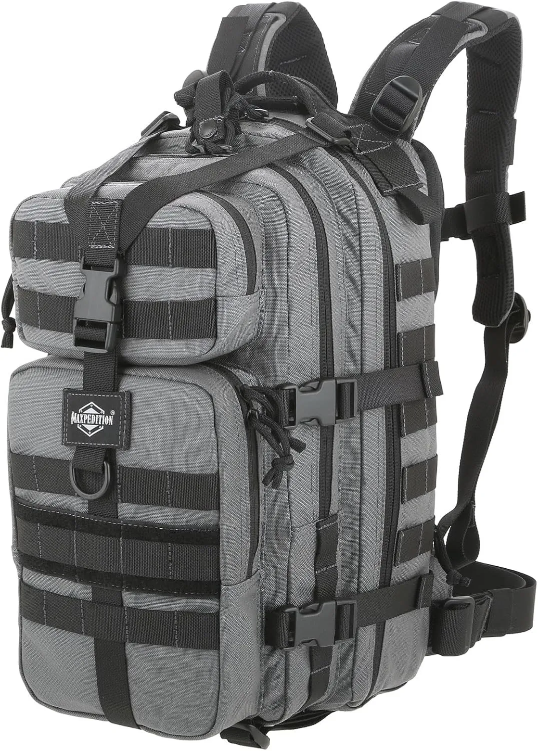 MAXPEDITION Falcon-II Backpack (Wolf Gray) 23L Tactical Backpack, Survival Pack, Bug Out Bag, MOLLE Compatible Go Bag Optimized for EDC & Military, 0513W