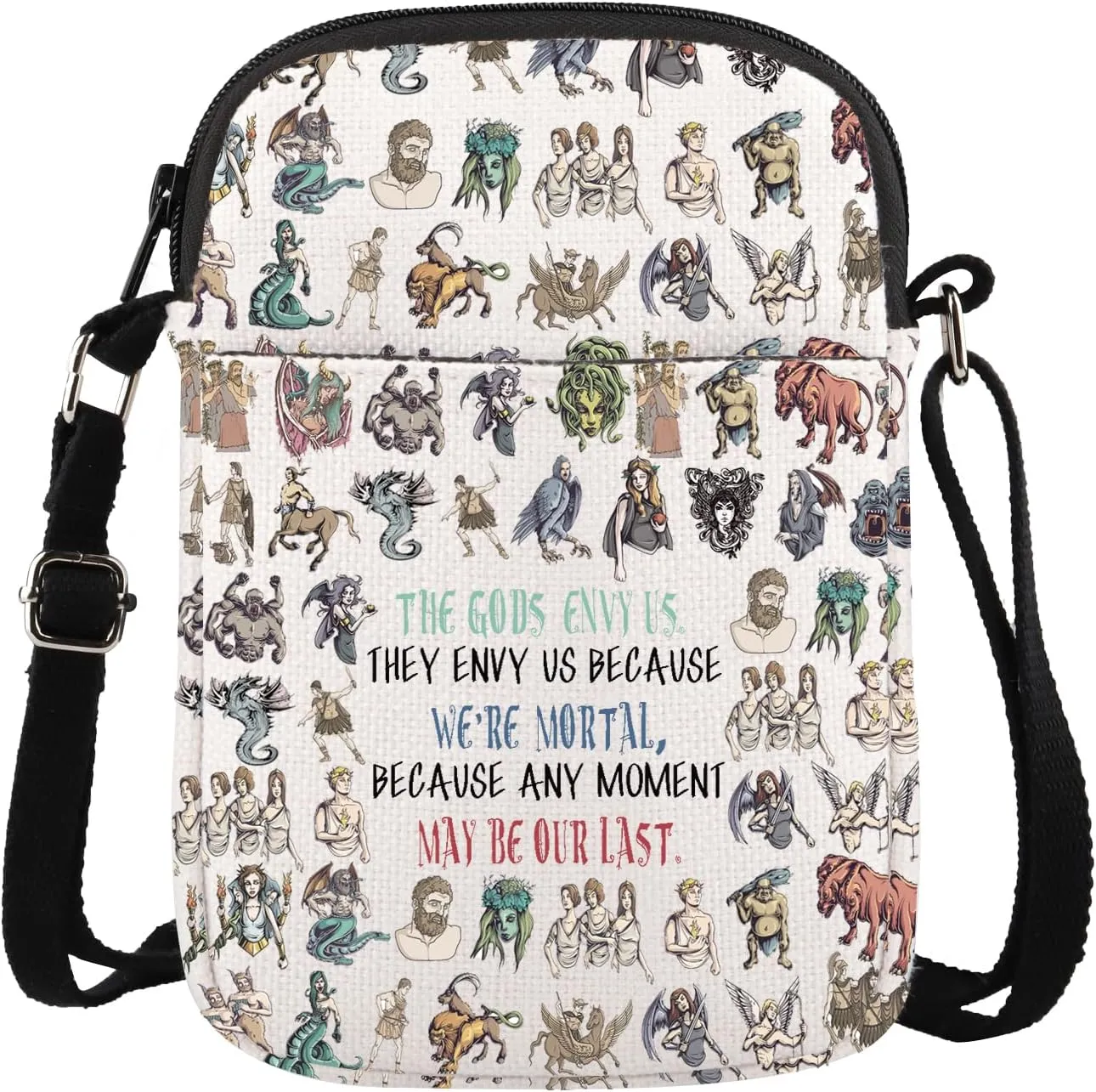 MBMSO Greek Mythology Crossbody Bag Ancient Greek Gifts for Greek Mythology Lovers the Gods Envy Us Crossbody Purse God Gifts