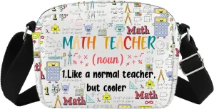 MBMSO Math Teacher Crossbody Bag Math Appreciation Gift for Mathematics Teacher Like a Normal Teacher but Cooler Shoulder Bag