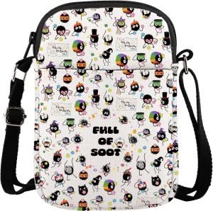 MBMSO Soot Sprite Crossbody Bag Full of Soot Spirit Away Inspired Gift for Anime Lover Fan Soot Sprite Adjustable Strap Bag