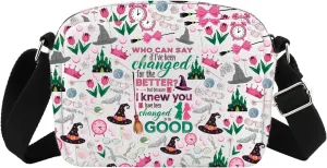 MBMSO Witch Musical Inspired Crossbody Bag Changed for Good Gift for Wizard Movie Fans Witchcraft Gift Glinda and Elphaba Bag