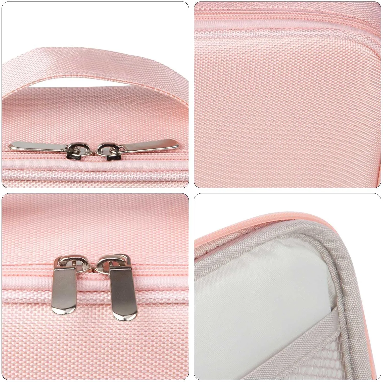 Medicine Bag for Traveling - Splash-Resistant, Hard Plastic Reinforced Edges, Oxford Fabric - Medical Supply Organizer Ideal for Everyday Home Use and Travel (Pink)
