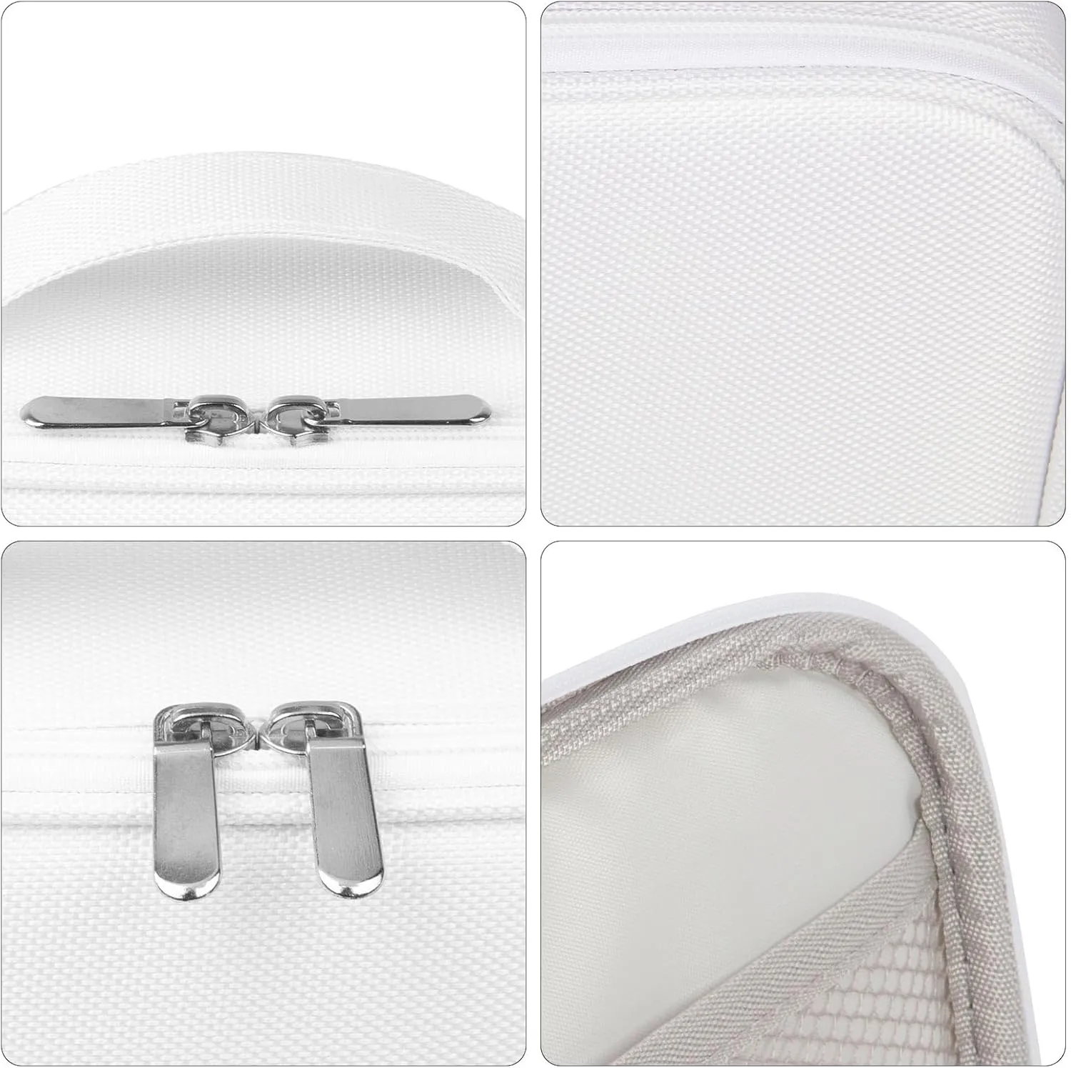 Medicine Bag for Traveling - Splash-Resistant, Hard Plastic Reinforced Edges, Oxford Fabric - Medical Supply Organizer Ideal for Everyday Home Use and Travel (White)