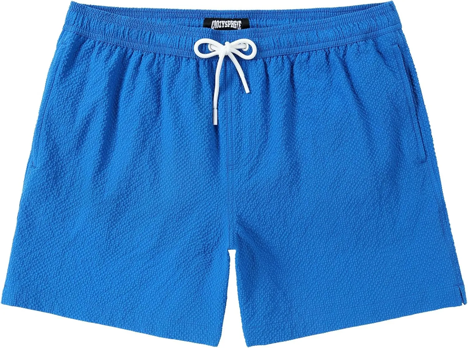 Men's Swim Shorts 5 inch Seersucker Swimming Trunks for Men Swim Suits Beach Shorts